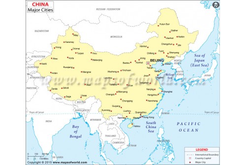 China Map with Cities