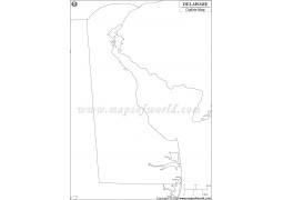 Delaware Outline Map - Digital File