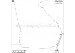 Georgia Outline Map - Digital File