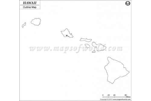 Blank Map of Hawaii