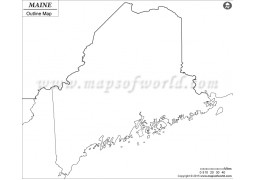 Blank Map of Maine - Digital File