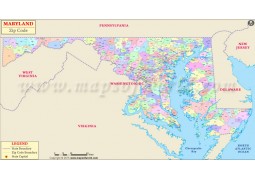 Maryland Zip Code Map - Digital File