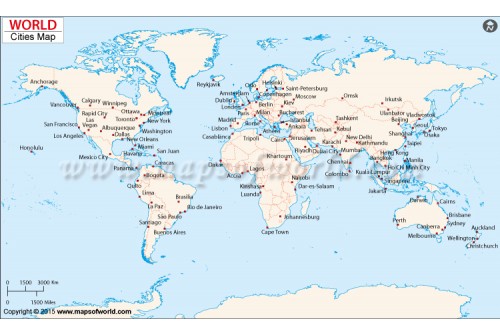 World Map with Cities