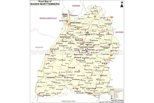 Baden-Wurttemberg Road Map