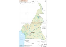 Cameroon River Map - Digital File