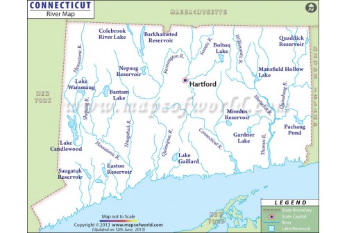 Connecticut Rivers Map