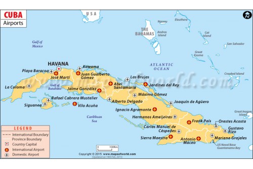 Cuba Airports Map
