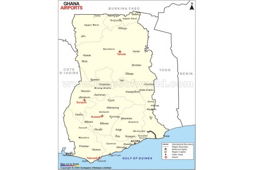 Ghana Airports Map