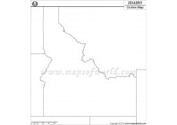 Idaho Outline Map - Digital File