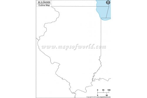 Blank Map of Illinois