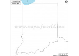Blank Map of Indiana - Digital File