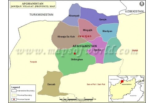 Jawzjan Provinces Map