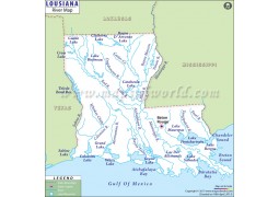Louisiana River Map - Digital File