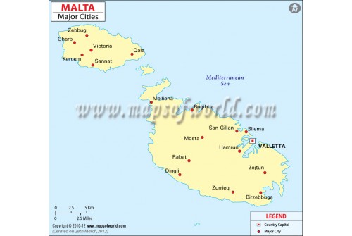 Malta Cities Map
