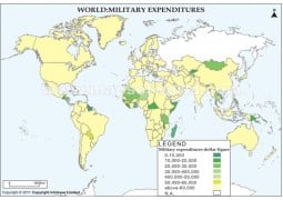 World Military Expenditures Map - Digital File