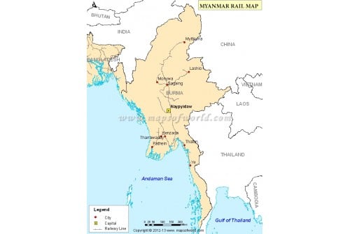 Myanmar Rail Map