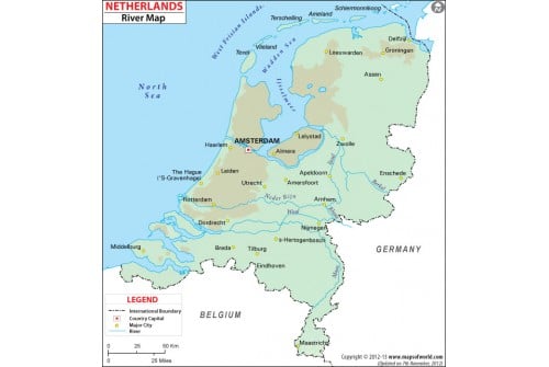 Netherlands River Map