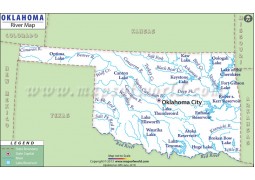 Oklahoma River Map - Digital File