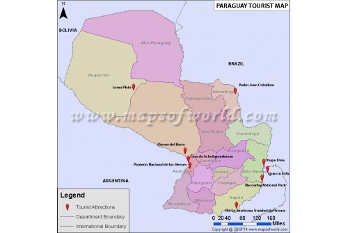 Paraguay Travel Map