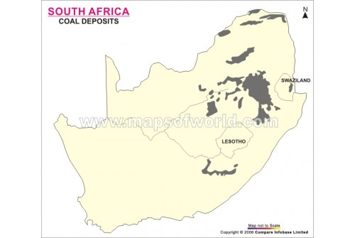 South Africa Coal Deposits Map