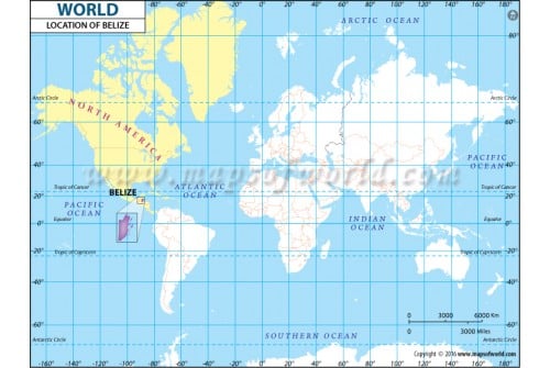 Belize Location Map