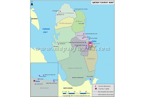 Qatar Tourist Attractions Map