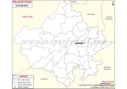 Rajasthan Outline Map - Digital File