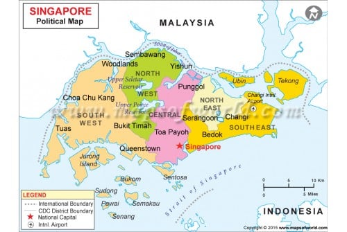 Singapore Political Map