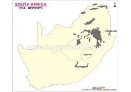 South Africa Coal Deposits Map - Digital File