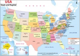USA Staat und Kapital Karten (USA State and Capital Map) - Digital File