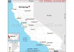 California Hot Springs Location Map - Digital File