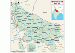 Uttar Pradesh Road Map - Digital File