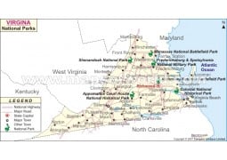 Virginia National Parks Map - Digital File
